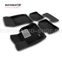 Текстильные 3D коврики Euromat3D Lux в салон для Mercedes E-Class (W212) (2009-2016) № EM3D-003505