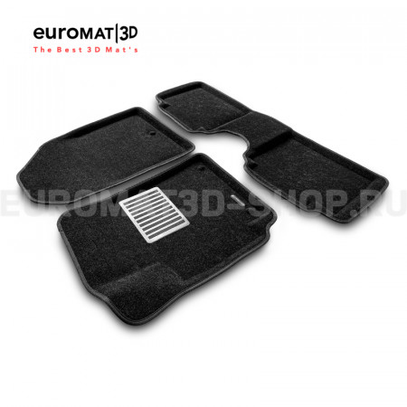 Текстильные 3D коврики Euromat3D Lux в салон для Hyundai Elantra (2016-2020) № EM3D-002702