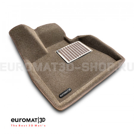 Текстильные 3D коврики Euromat3D Lux в салон для Bmw X5 (G05) (2018-) № EM3D-001214T Бежевые