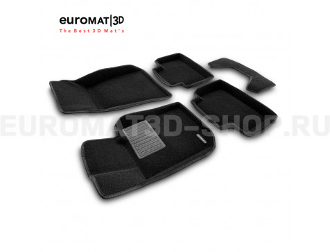 Текстильные 3D коврики Euromat3D Business в салон для Bmw 3 (G20) (2019-) № EMC3D-001225