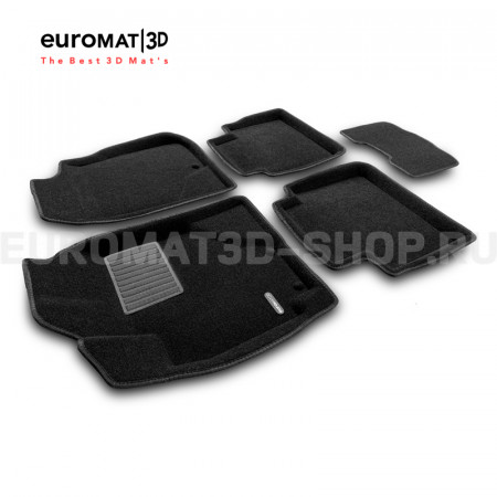 Текстильные 3D коврики Euromat3D Business в салон для Geely Emgrand 7 (2016-2021) № EMC3D-001402
