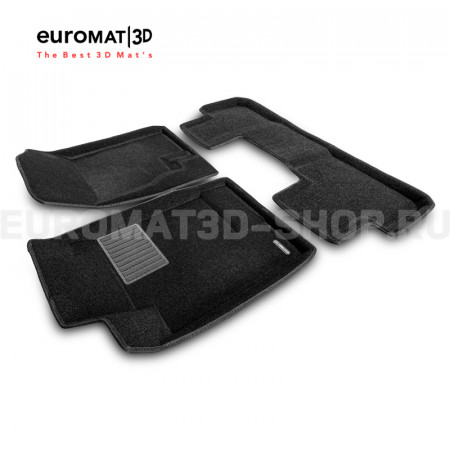 Текстильные 3D коврики Euromat3D Business в салон для Haval F7 (2019-2024) № EMC3D-001404