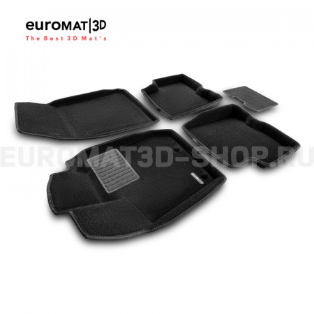 Текстильные 3D коврики Euromat3D Business в салон для Renault Arkana (2019-) № EMC3D-004202