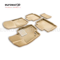 Текстильные 3D коврики Euromat3D Lux в салон для Mercedes GLE-Class (W167) (2019-) № EM3D-003509T Бежевые Текстильные 3D коврики Euromat3D Lux в салон для Mercedes GLE-Class (W167) (2019-) № EM3D-003509T Бежевые