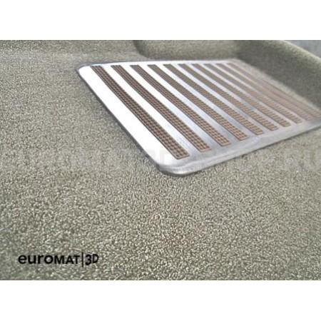 Текстильные 3D коврики Euromat3D Lux в салон для Mitsubishi Outlander (2012-2023) № EM3D-003609T Бежевые