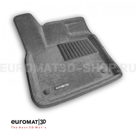 Текстильные 3D коврики Euromat3D Business в салон для Geely Monjaro (2021-) № EMC3D-001412G Серые