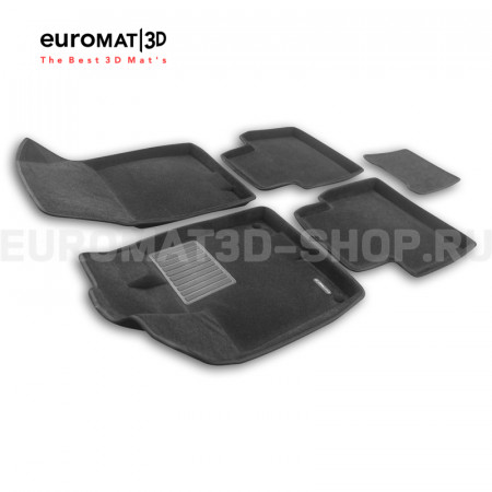Текстильные 3D коврики Euromat3D Business в салон для Gac GS4 (2024-) (4WD) № EMC3D-001439